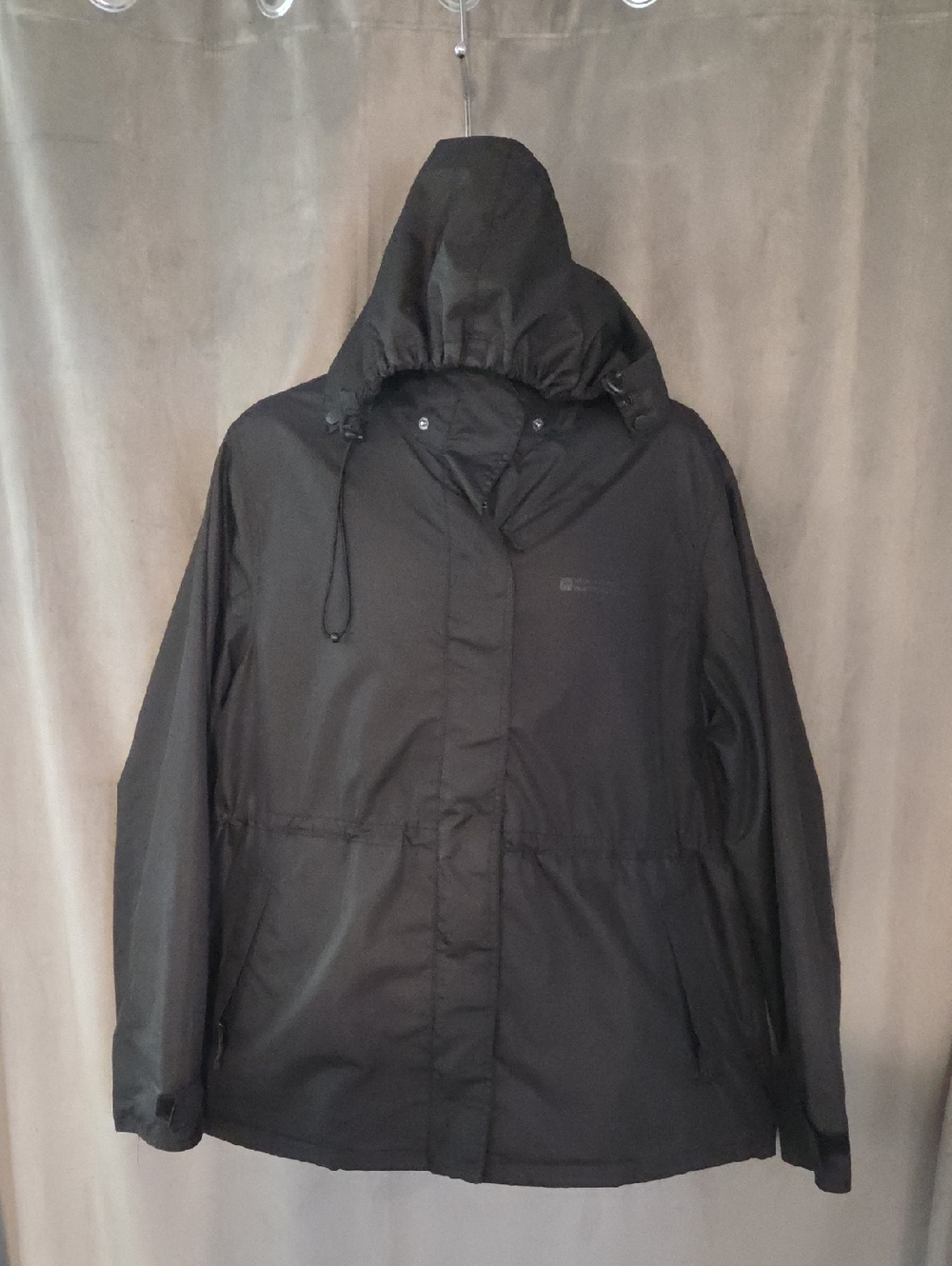 Mountain Warehouse Size 16 Classic Black Hooded Light Jacket